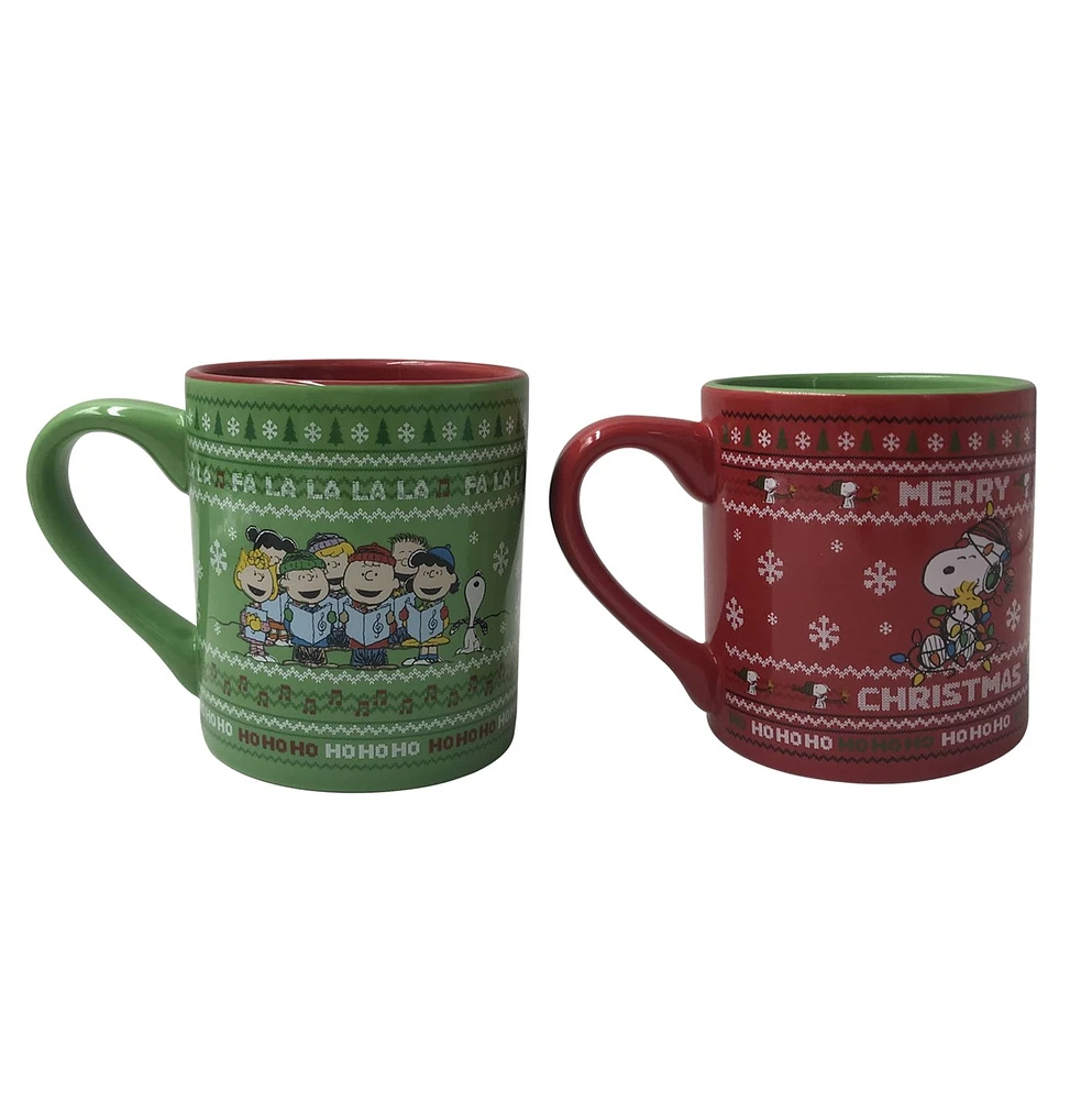 Lot de 2 tasses de Noël Peanuts 