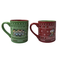 Lot de 2 tasses de Noël Peanuts 
