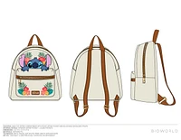 Stitch Floral White Mini Backpack 