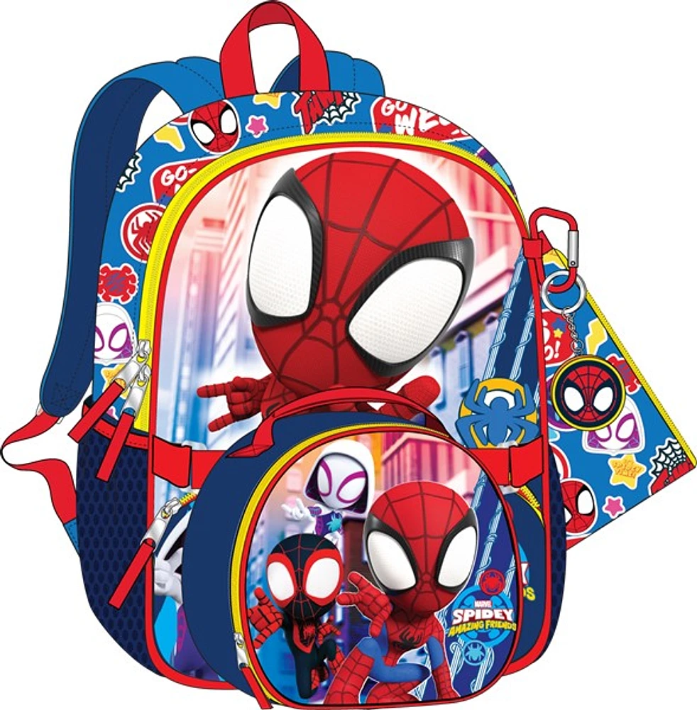 Spidey & His Amazing Friends Kids Backpack 5pc 