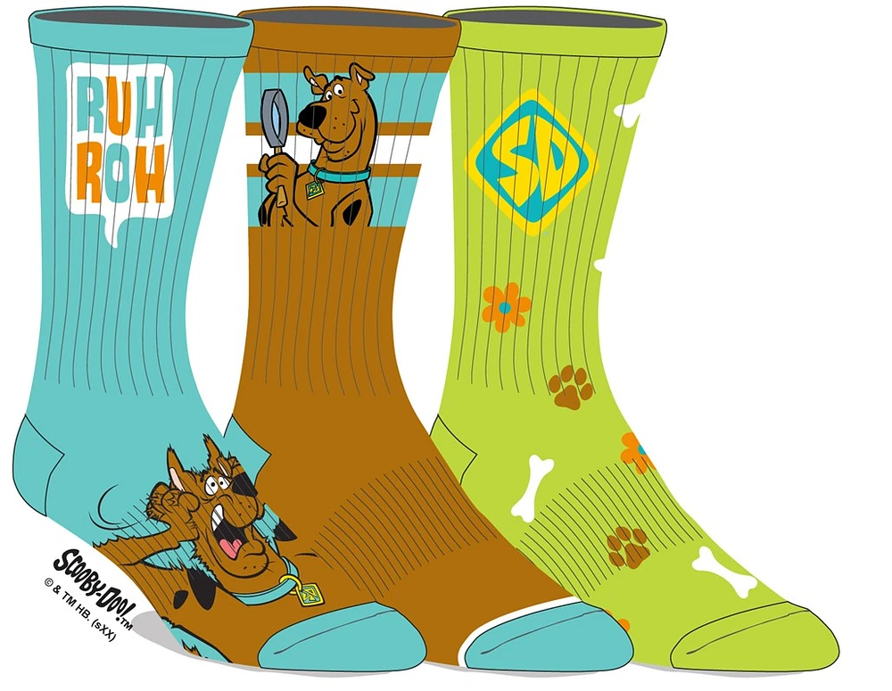Chaussettes Scooby Doo Crew, 3 paires