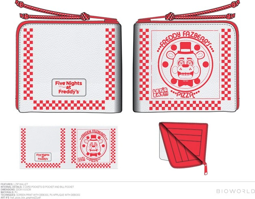 Five Nights at Freddys Pizza Box Wallet 