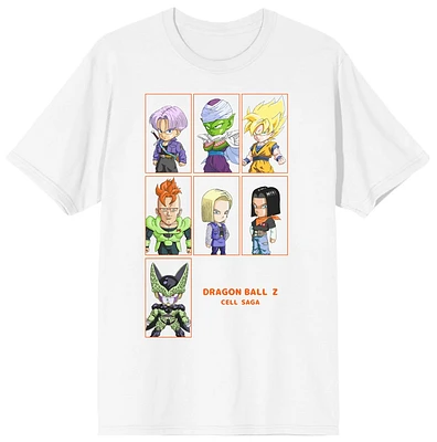 Dragon Ball Z Cell Saga Chibi White Tee