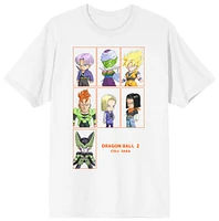 Dragon Ball Z Cell Saga Chibi White Tee