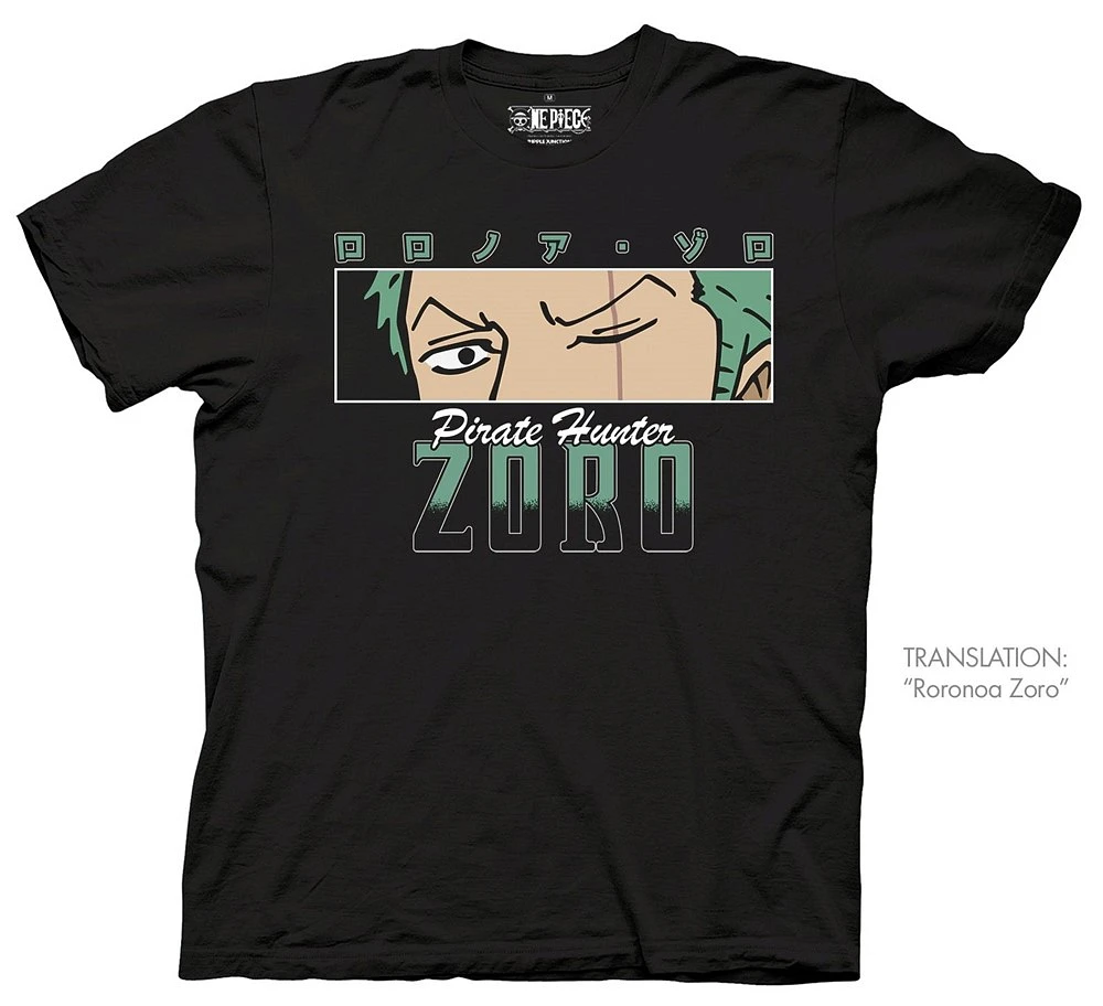 One Piece Zoro Eyes Black Tee (2XL)