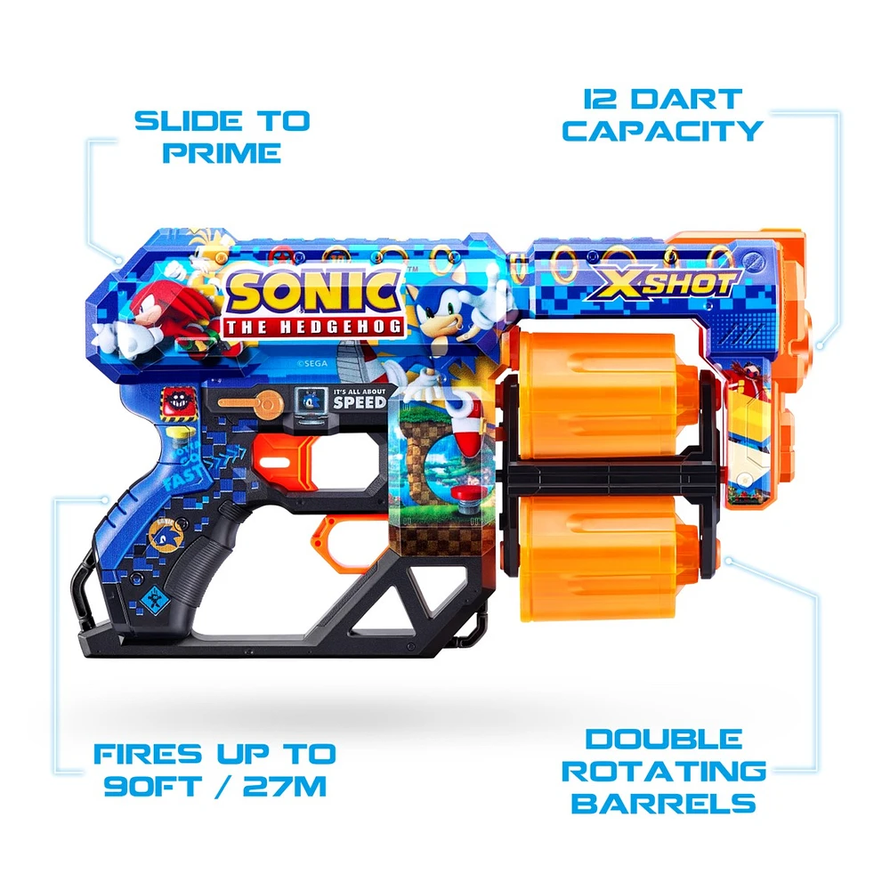 X-Shot Skins Dread Dart Blaster Sonic the Hedgehog 