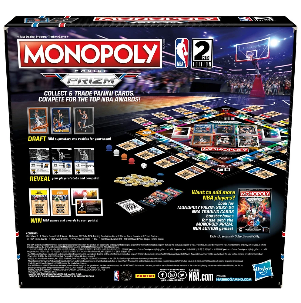 Monopoly Prizm: NBA 2nd Edition Board Game 