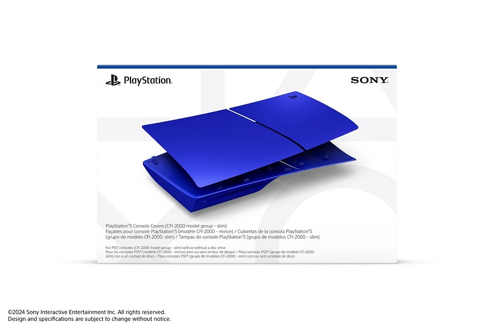 Façades pour console PlayStation 5 (groupe de modèles – mince) –  Bleu cobalt 