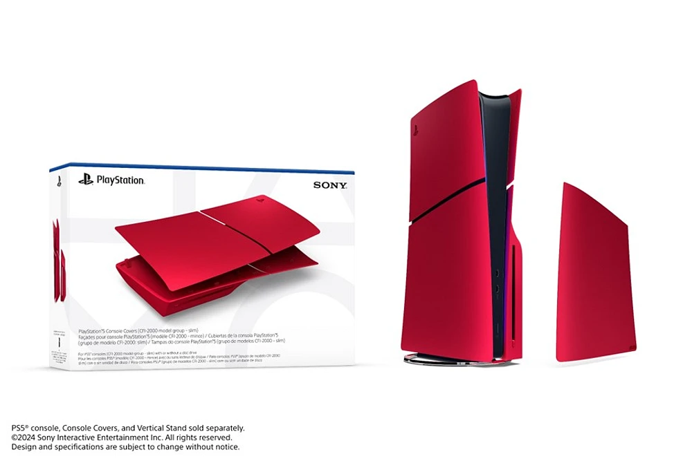 Façades pour console PlayStation 5 (groupe de modèles – mince) –  Rouge volcanique   