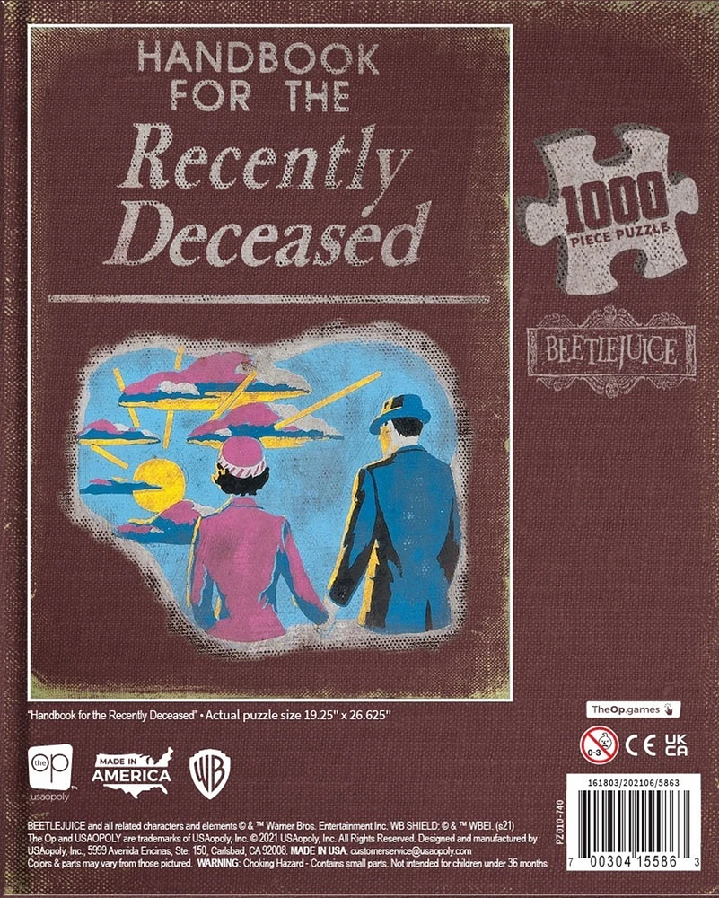 Beetlejuice "Manuel pour les personnes récemment décédées" Puzzle de 1 000 pièces 
