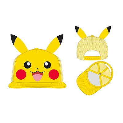 Pikachu Face with 3D Ears Cap 