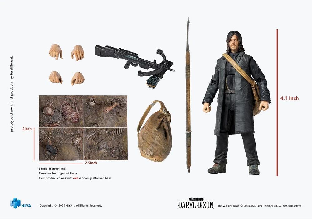 The Walking Dead Daryl Dixon PX 1/18 Scale Action Figure by Hiya Toys 