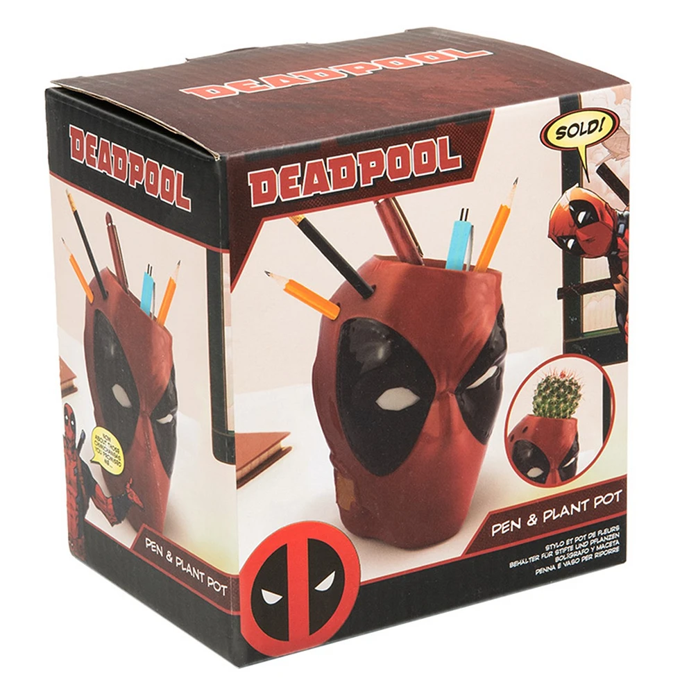 Deadpool : stylo et pot de fleurs 