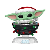 POP! Star Wars Grogu with Santa Hat in Pram 