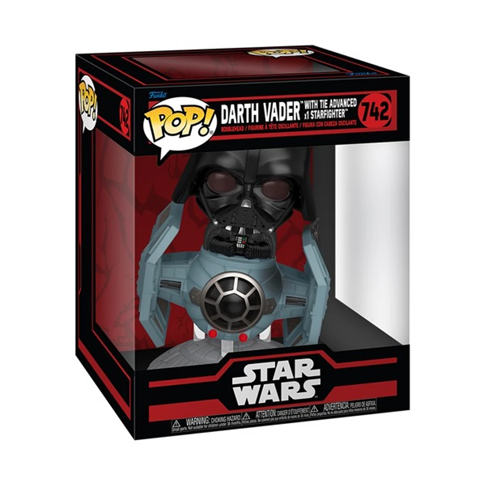 POP! Rides Deluxe Star Wars Darth Vader with Tie Advanced X1 Starfighter 