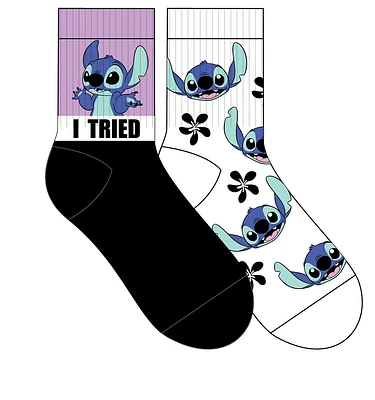 Lilo & Stich, j'ai essayé des chaussettes à imprimé intégral, lot de 2 