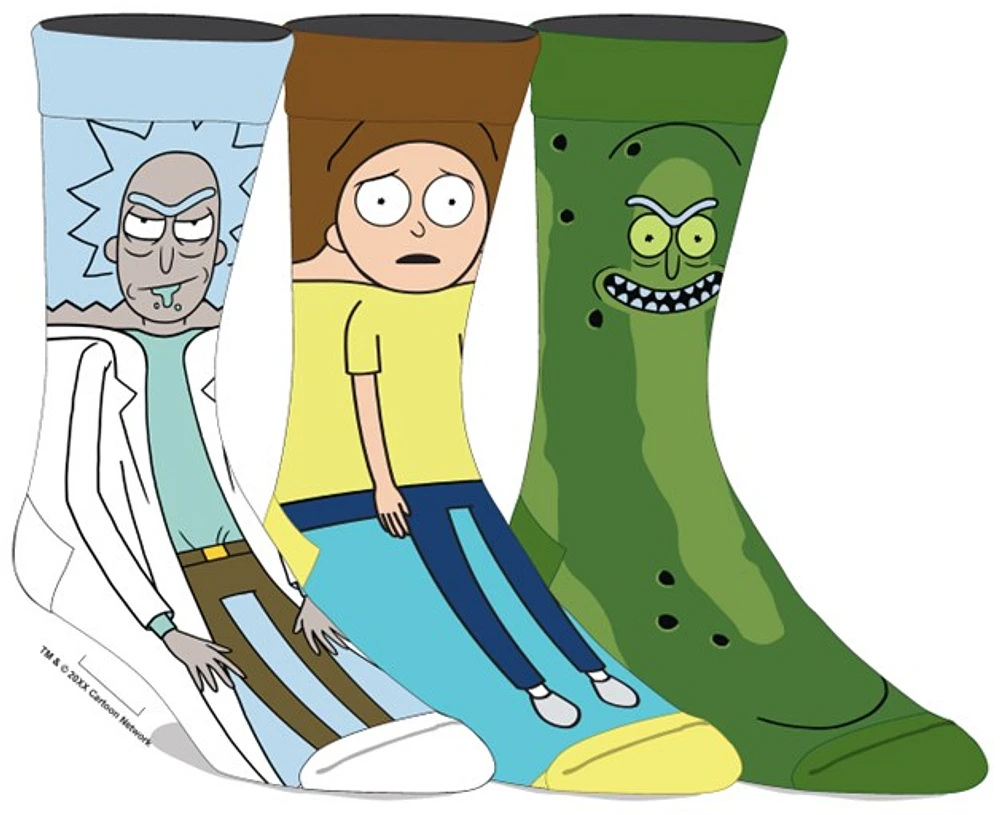 Lot de 3 chaussettes Rick & Morty 360 