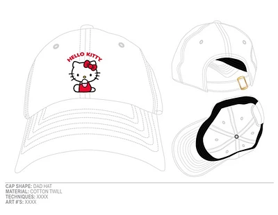 Chapeau de papa blanc Hello Kitty 