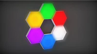 Bioglow Hexagon-shaped LED Wall Lights (6 pack) 