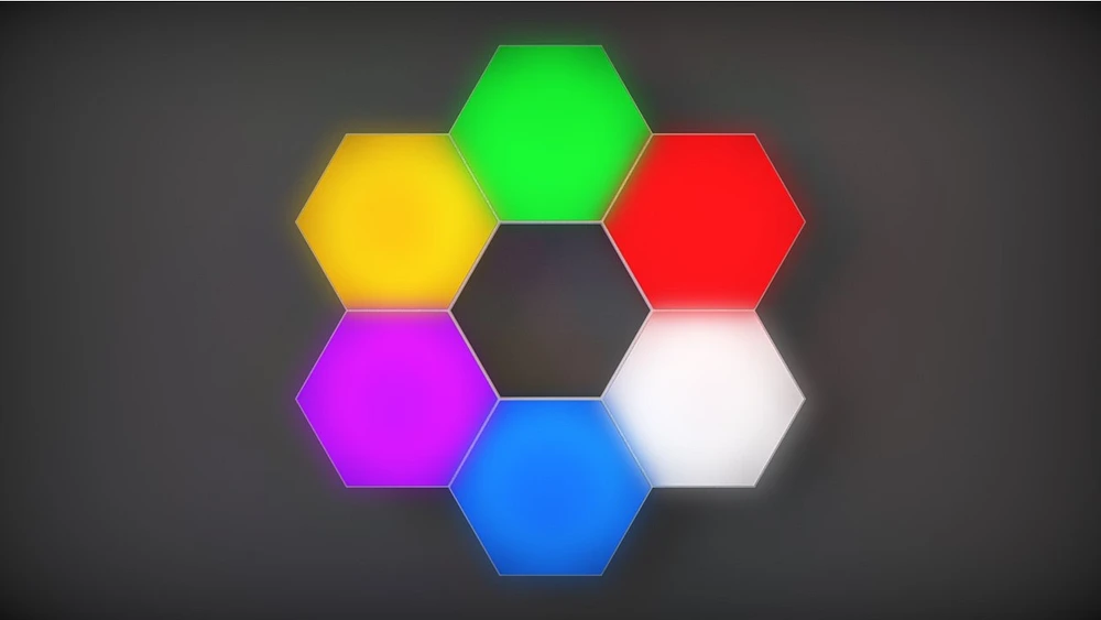 Bioglow Hexagon-shaped LED Wall Lights (6 pack) 