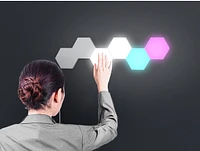 Bioglow Hexagon-shaped LED Wall Lights (6 pack) 