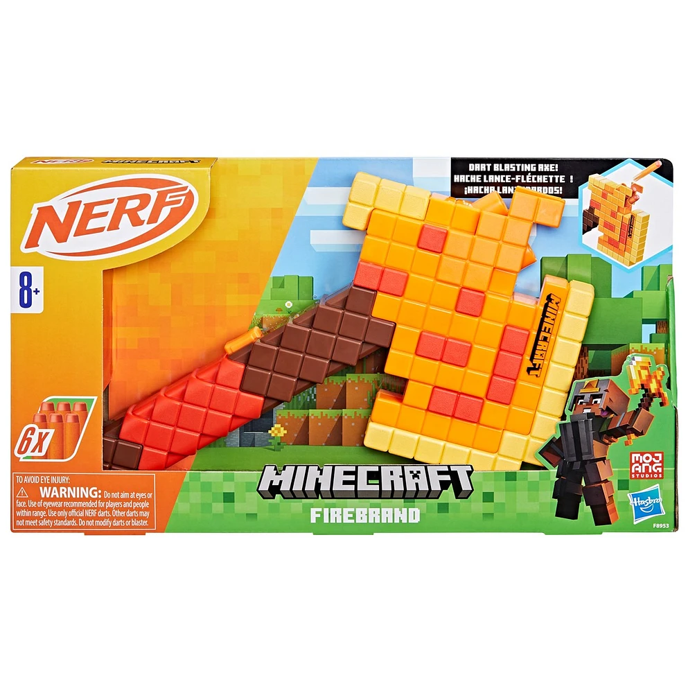 Nerf Minecraft Firebrand Dart Blasting Axe 