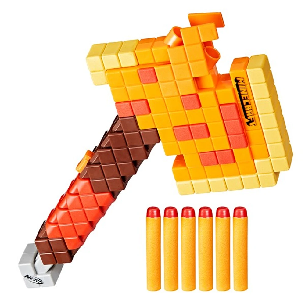 Nerf Minecraft Firebrand Dart Blasting Axe 