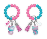 Hello Kitty Pink & Blue Bead Keychain 