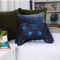 Oreiller de contrôleur bleu et noir Gamer 