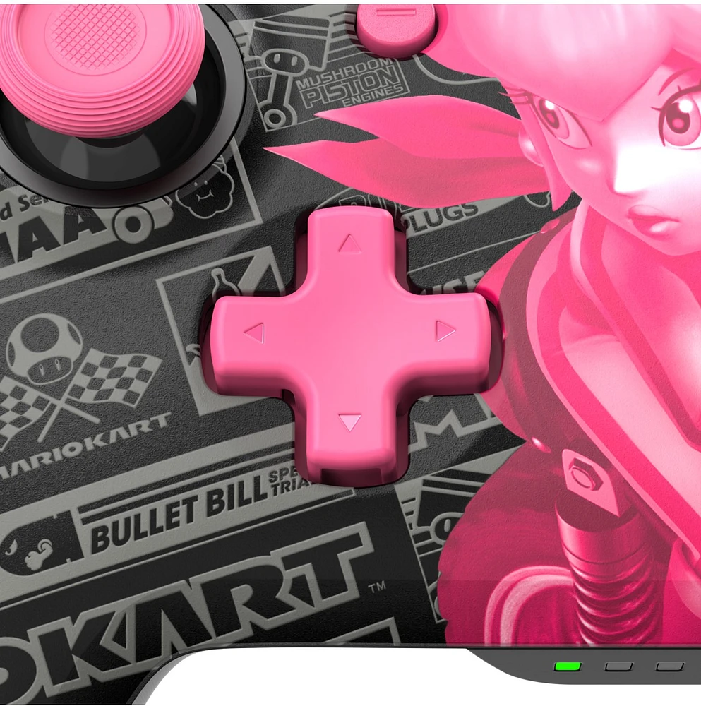 Rematch Glow Wireless Controller: Grand Prix Peach for Nintendo Switch 