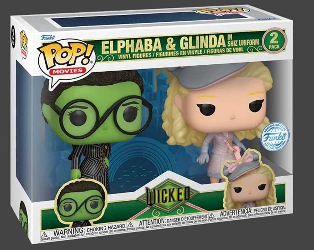 POP! Wicked Glinda & Elphaba in Shiz Uniform 2-Pack