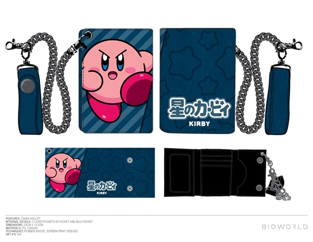 Kirby Navy Wallet with Chain 