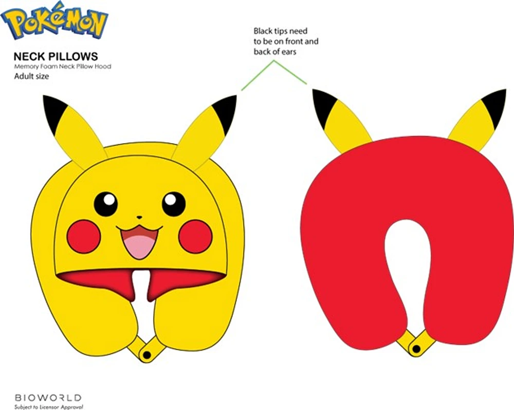 Pikachu Travel Pillow with Hood 