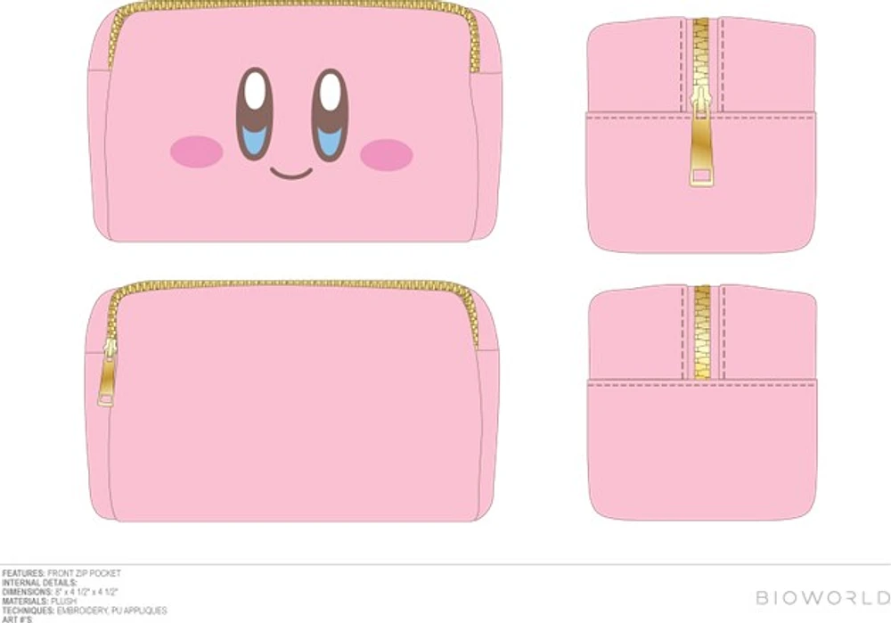 Kirby Plush Makeup Bag 