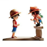 One Piece World Collectable Figure WCF Log Stories Monkey D. Luffy and Portgas D. Ace 3.2-Inch PVC Figure