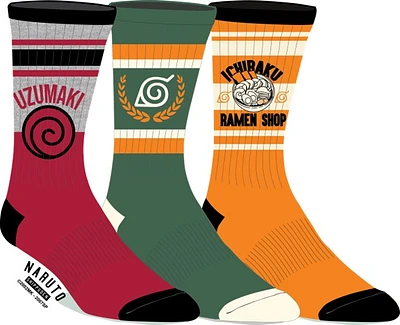 Naruto Logo Athletic Socks 3 Pack 