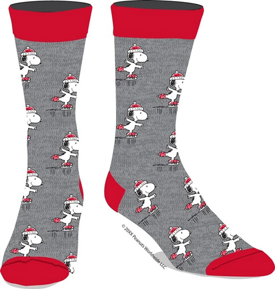 Snoopy Skating Holiday Socks 