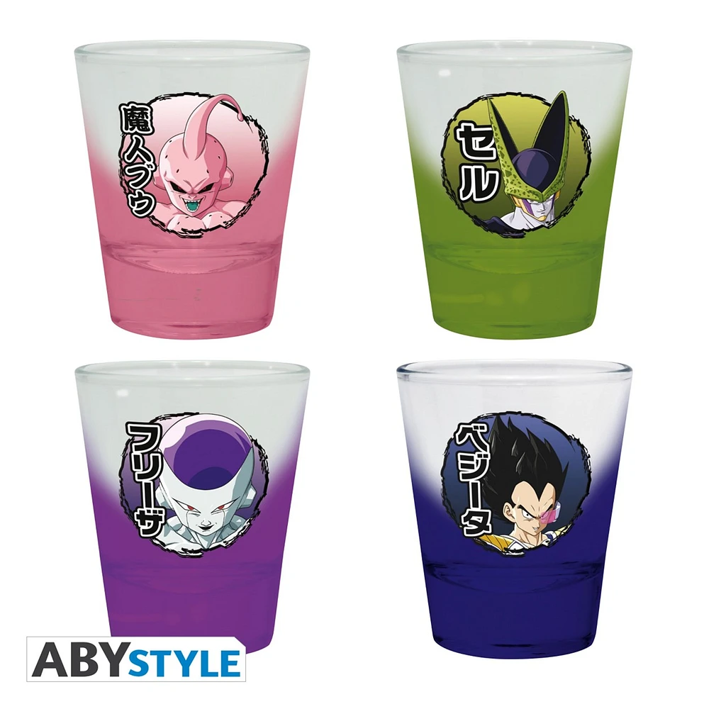 Dragon Ball Z: Villians Shot Glass Set 4 pc 