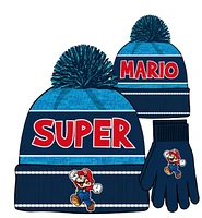 Super Mario Kids Beanie & Glove Set 