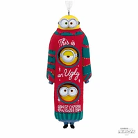 Hallmark Christmas Ornament (Minions Bob, Kevin and Stuart the Minions in Ugly Christmas Sweater) 