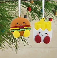 Hallmark Christmas Ornaments (Better Together Burger and Fries Magnetic), Set of 2 