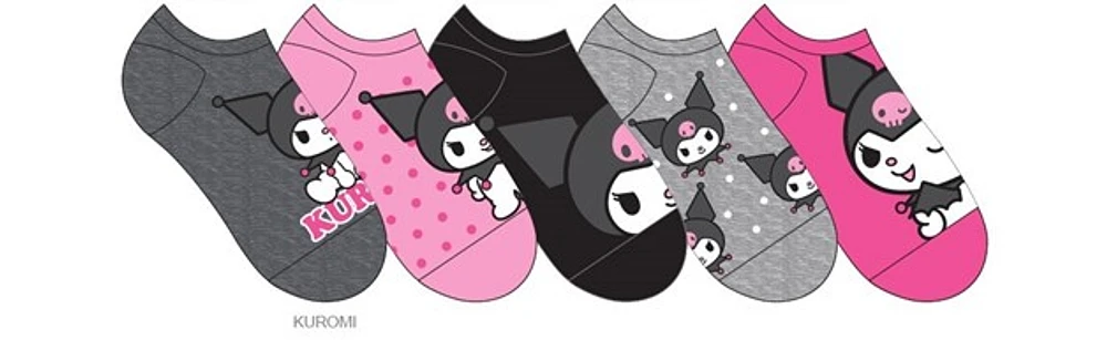 Kuromi Ankle Socks, 5 pack 