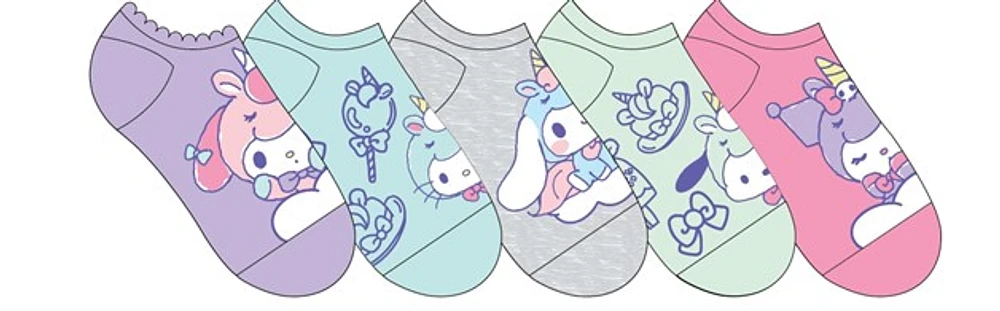 Hello Kitty & Friends Pastel Ankle Socks 5 pairs 