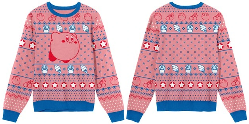 Kirby Pink Holiday Sweater