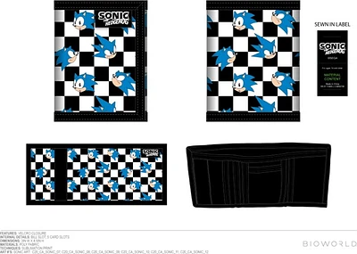 Sonic Checkered Kids Wallet 