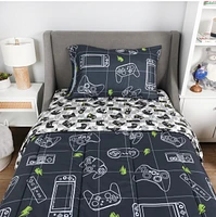 Ensemble de literie simple Gamer, 4 pièces 