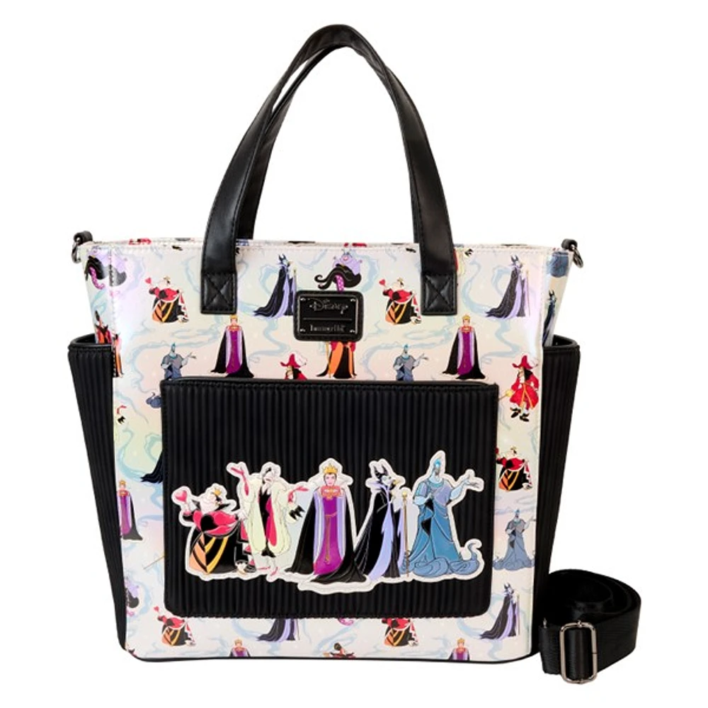 Loungefly: Disney Villains Iridescent Convertible Backpack & Tote Bag 