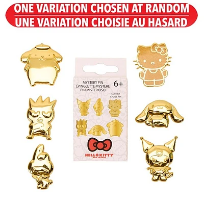 Loungefly: Sanrio 50th Anniversary Gold Mystery Box Pin – One Variation Chosen at Random