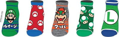 Super Mario Luigi & Bowser Ankle Socks 5 pack 