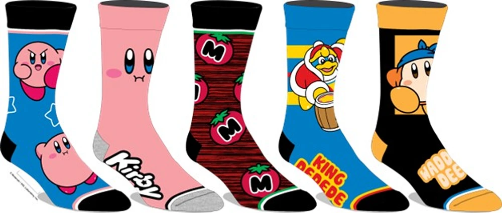 Kirby Characters Crew Socks 5 pack 